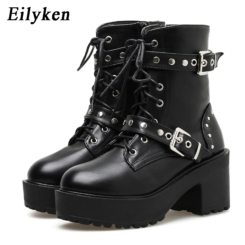 Eilyken New Motorcycle Women Ankle Boots Buckle Strap Cross Tied Round Toe Female Boot Platform Shoes Woman Winter
Eilyken New Motorcycle Women Ankle Boots Buckle Strap Cross Tied Round Toe Female Boot Platform Shoes Woman Winter
