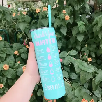 Drink Your Water Customized Skinny Tumbler Design Time Tracker Personalize Stainless Steel Water Bottle With Straw and Lids Gift
Drink Your Water Customized Skinny Tumbler Design Time Tracker Personalize Stainless Steel Water Bottle With Straw and Lids Gift