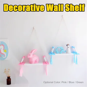 Nordic Style Wooden Ornaments Storage Rack Wall Rope Hanging Shelf With Tassels for Decor of Bedroom Living Room Kitchen Office 
Nordic Style Wooden Ornaments Storage Rack Wall Rope Hanging Shelf With Tassels for Decor of Bedroom Living Room Kitchen Office
