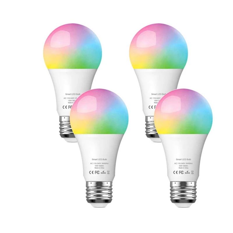 4 Pack Smart Light Bulb with Warm White Light 2700K + RGB, E27 WiFi Multicolor LED 900LM Bulb for Alexa, Google Home and IFTTT
4 Pack Smart Light Bulb with Warm White Light 2700K + RGB, E27 WiFi Multicolor LED 900LM Bulb for Alexa, Google Home and IFTTT