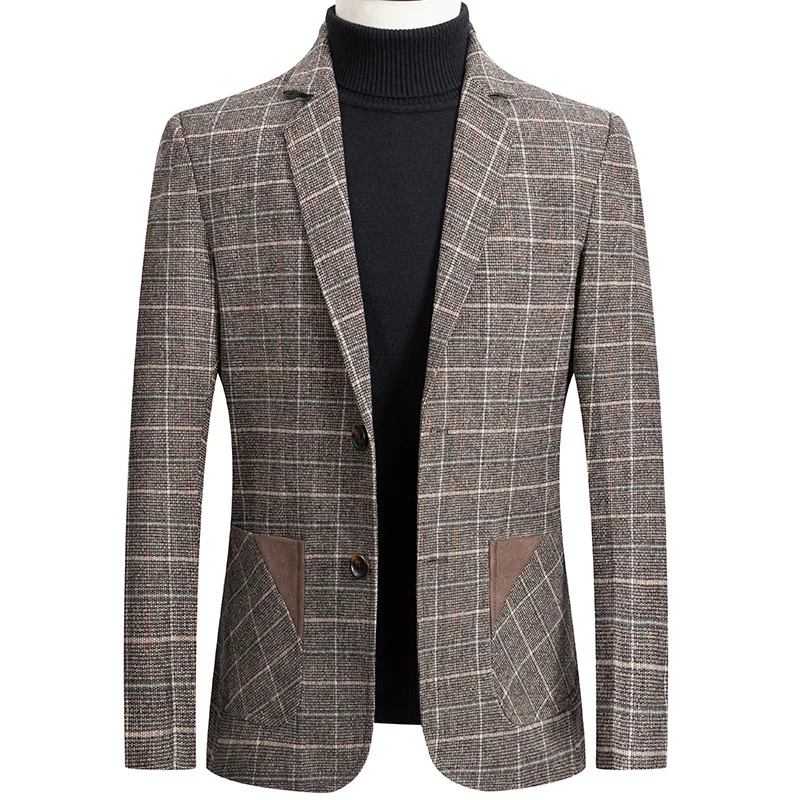Windbreaker Men's Blazer Coat Casual Western Top Jacket Male Woolen Business Coat Single Suit Slim Trend Business Jacket for Man 
Windbreaker Men's Blazer Coat Casual Western Top Jacket Male Woolen Business Coat Single Suit Slim Trend Business Jacket for Man