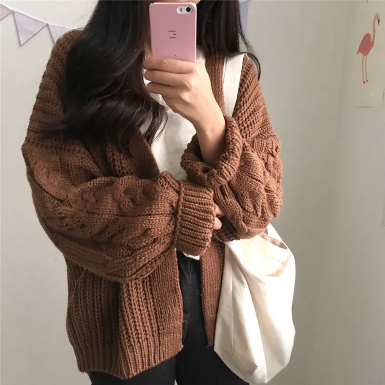 Spring And Autumn New Knitted Sweater Long Sleeve Loose Pure Color Lazy Style Student Warm Open-top Coat
Spring And Autumn New Knitted Sweater Long Sleeve Loose Pure Color Lazy Style Student Warm Open-top Coat