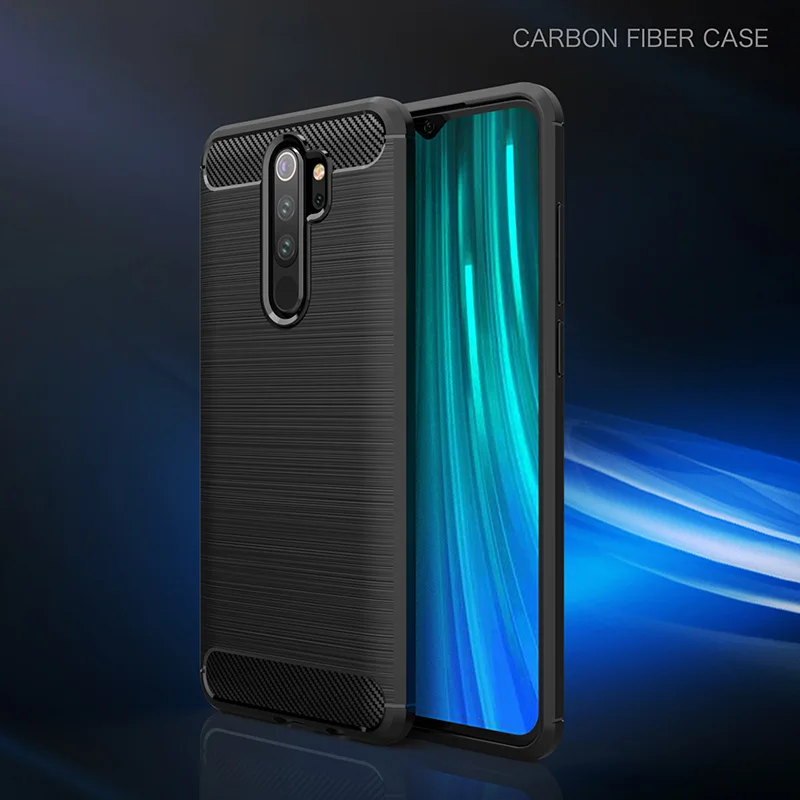 Силиконовый ударопрочный чехол из углеродного волокна для Xiaomi Redmi Note 8 Pro 8T мягкий