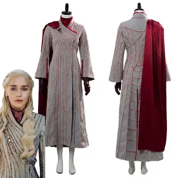 Game of Thrones Season 8 Daenerys Targaryen Cosplay Costume Dragonstone Snow Dress Cloak Halloween Carnival Costume Adult Women 
Game of Thrones Season 8 Daenerys Targaryen Cosplay Costume Dragonstone Snow Dress Cloak Halloween Carnival Costume Adult Women