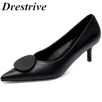 Drestrive 2020 Spring Women Pumps Thin Heel Cow Leather Pointed Toe Office Female Classics Mid Heel Shoes Black Big Size 43
Drestrive 2020 Spring Women Pumps Thin Heel Cow Leather Pointed Toe Office Female Classics Mid Heel Shoes Black Big Size 43