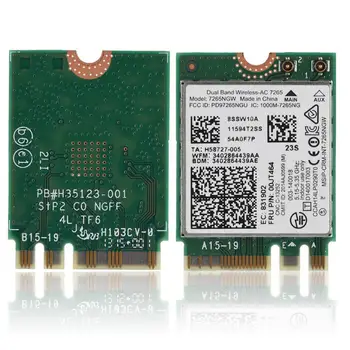 For Intel Dual Band Wireless-AC 7265 Dual Band Wireless 867M Network Card + Bluetooth 4.0
For Intel Dual Band Wireless-AC 7265 Dual Band Wireless 867M Network Card + Bluetooth 4.0