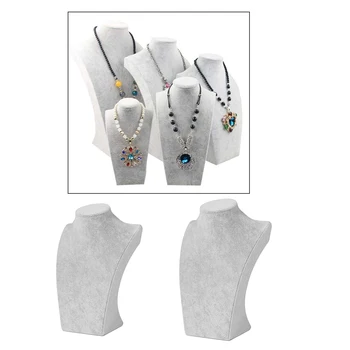 2Pcs/Set Gray Velvet 3D Necklace Jewelry Display Bust Stand Pendant Chain Holder
2Pcs/Set Gray Velvet 3D Necklace Jewelry Display Bust Stand Pendant Chain Holder