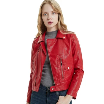 Cute Cropped Slant Zipper Faux Leather Biker Jacket for Women Fashion Ladies Punk Rock PU Leather Moto Jacket Coat Red Black
Cute Cropped Slant Zipper Faux Leather Biker Jacket for Women Fashion Ladies Punk Rock PU Leather Moto Jacket Coat Red Black