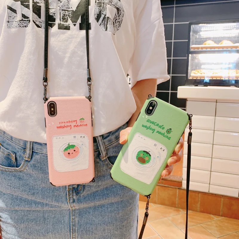 For iPhone 7 8 6 6s plus X XS MAX XR 11 Pro max Case with Shoulder Rope Neck Strap Lanyard Cute Cartoon Pineapple Avocado Phone Cover Fundas
For iPhone 7 8 6 6s plus X XS MAX XR 11 Pro max Case with Shoulder Rope Neck Strap Lanyard Cute Cartoon Pineapple Avocado Phone Cover Fundas