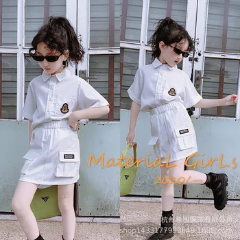 2020 summer new girl tooling suit children shirt half skirt two-piece suit
2020 summer new girl tooling suit children shirt half skirt two-piece suit