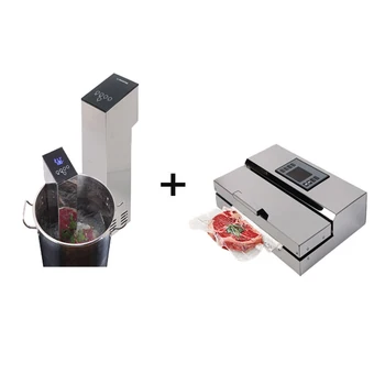 

2Pcs /Lot 1 Set Food Processor Vacuum Sealer Machine + Sous Vide Cooker Immersion Slow Cooker Household Or Commercial Keep Fresh