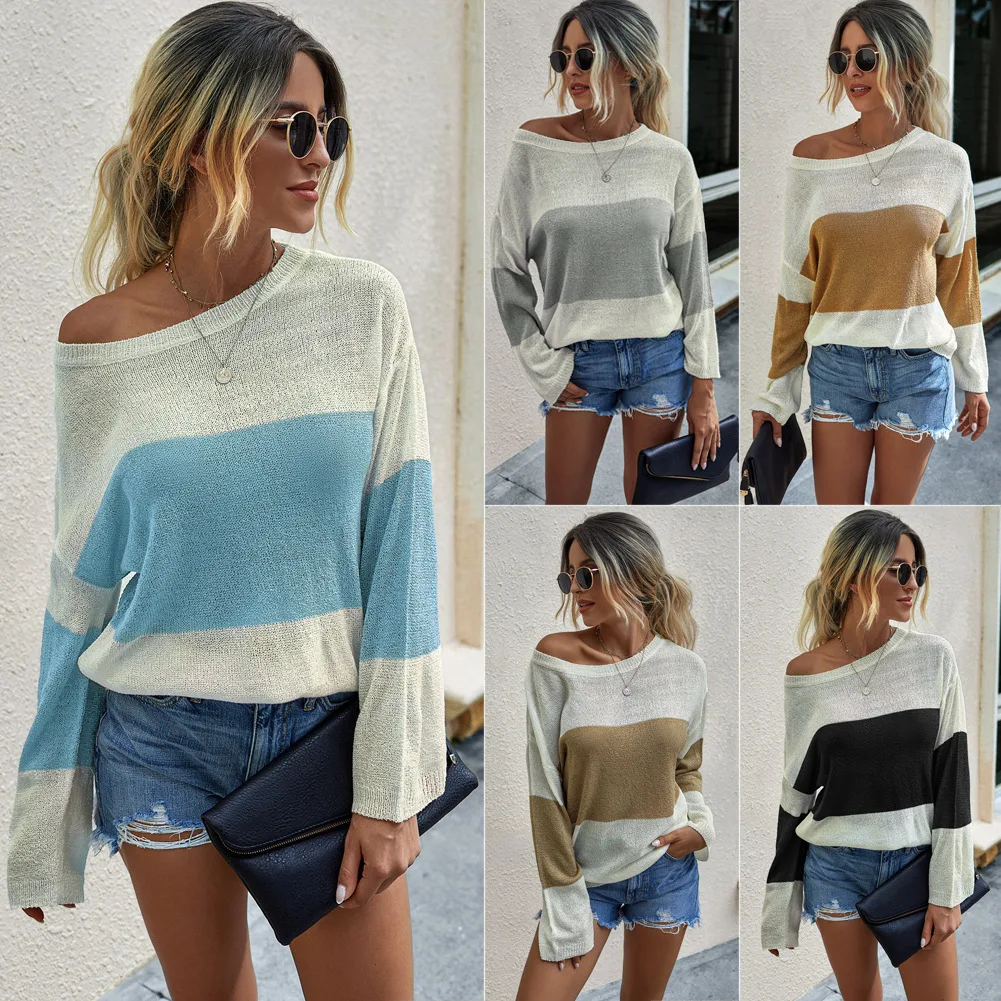 GHZTYF Autumn Winter 2020 Striped Long Sleeve Pullovers Sweater for Women Harajuku Pullover Sweaters Tops Clothes
GHZTYF Autumn Winter 2020 Striped Long Sleeve Pullovers Sweater for Women Harajuku Pullover Sweaters Tops Clothes