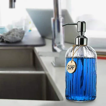 Glass Soap Dispenser with Rust Proof Stainless Steel Pump, Refillable Liquid Hand Soap Dispenser for Bathroom, Kitchen Soap Disp 
Glass Soap Dispenser with Rust Proof Stainless Steel Pump, Refillable Liquid Hand Soap Dispenser for Bathroom, Kitchen Soap Disp