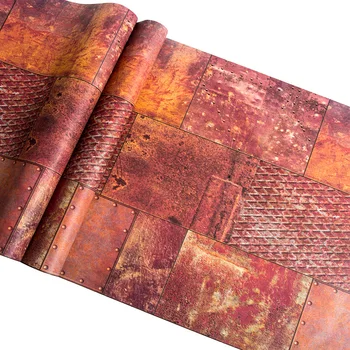 10m waterproof PVC nostalgic retro tinplate industrial style wallpaper for bedroom living room office kitchen wall papers home
10m waterproof PVC nostalgic retro tinplate industrial style wallpaper for bedroom living room office kitchen wall papers home