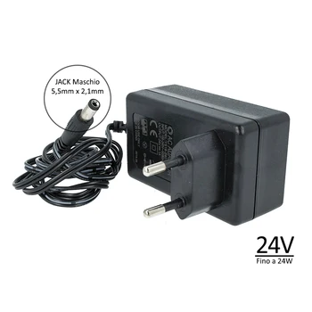 LEDLUX CV7243 24V 24W 1A transformer adapter with plug socket home from 220V to DC 24V black color
LEDLUX CV7243 24V 24W 1A transformer adapter with plug socket home from 220V to DC 24V black color