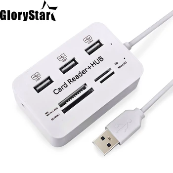 3 Ports USB Hub 2.0 Card Reader Multi USB Splitter 480Mbps USB Combo For MS M2 SD MMC TF Portable For Macbook Laptop PC Computer
3 Ports USB Hub 2.0 Card Reader Multi USB Splitter 480Mbps USB Combo For MS M2 SD MMC TF Portable For Macbook Laptop PC Computer