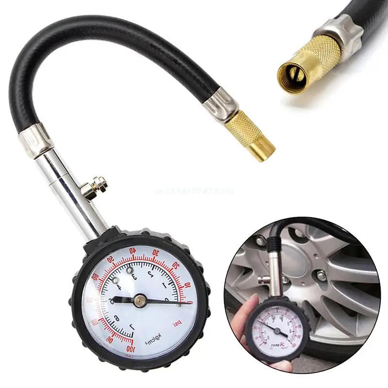 

0-100PSI Car Auto Motor Tyre Tire Air Pressure Gauge Dial Meter Tester New Dropship