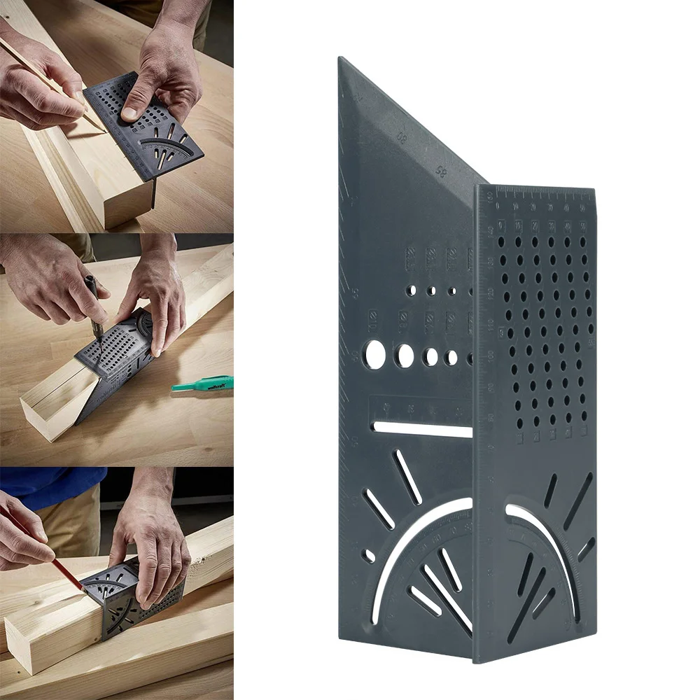 Plastic Gauge Ruler Woodworking 3D 90 Degrees Multifunctional Square Gauge Angle Protractor Over The T-Type Ruler Angle
Plastic Gauge Ruler Woodworking 3D 90 Degrees Multifunctional Square Gauge Angle Protractor Over The T-Type Ruler Angle