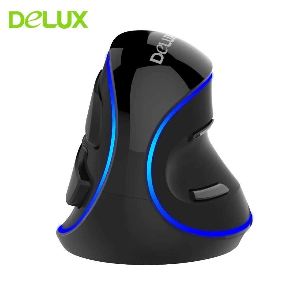 

Delux M618 Plus Ergonomic Vertical Mouse Gamer Wired 6D Gaming Mause 600/1000/1600DPI Optical USB Computer Mice For Laptop PC