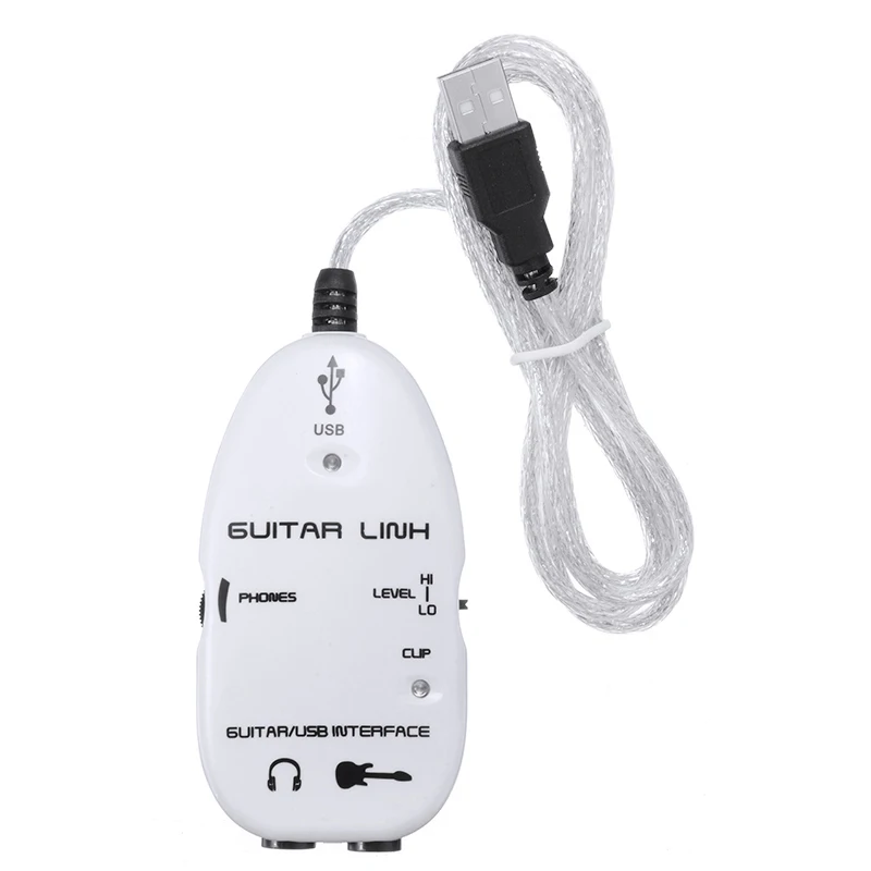 Electric Guitar to USB Interface Audio Adapter Cable for MAC/PC Music Recording Connection Cord Guitar Accessory
Electric Guitar to USB Interface Audio Adapter Cable for MAC/PC Music Recording Connection Cord Guitar Accessory