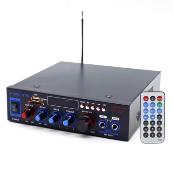 220V Mini Audio Power Amplifier BT Digital Audio Receiver AMP USB SD Slot MP3 Player FM Radio LCD Display Dual Microphone Input
220V Mini Audio Power Amplifier BT Digital Audio Receiver AMP USB SD Slot MP3 Player FM Radio LCD Display Dual Microphone Input