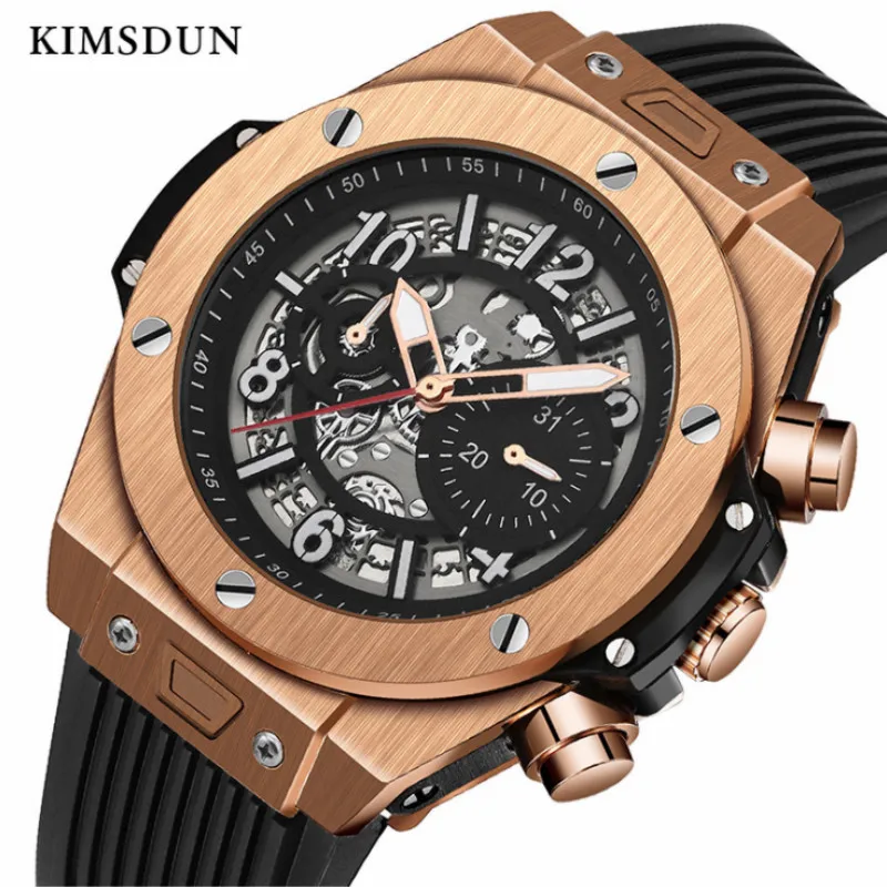 Мужские автоматические механические часы высокого качества Rolexable силиконовые
