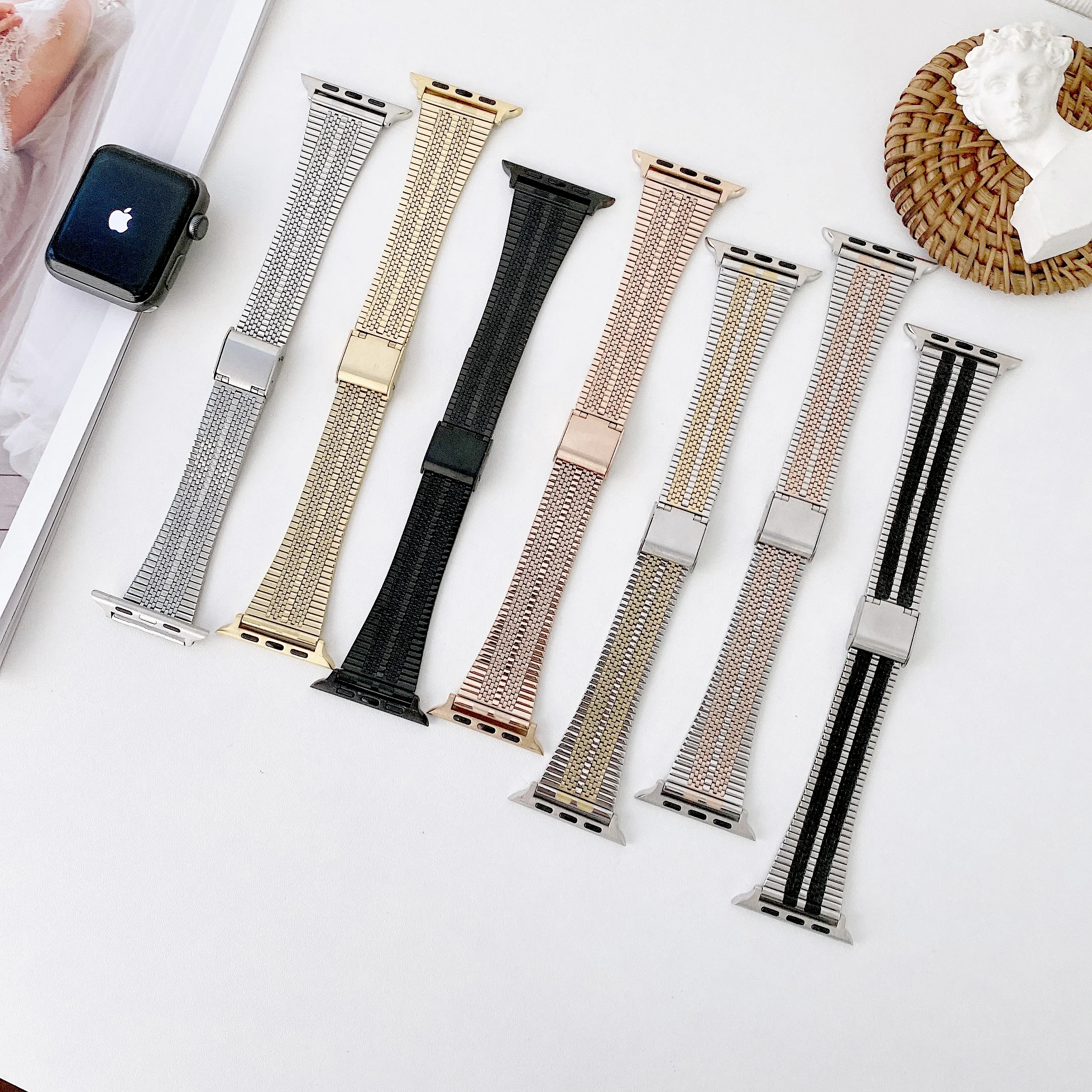 Milanese metal strap Compatible with Apple watch 6 5 4 SE 44mm 40mm Buckle men/women bracelet strap for iwatch 3 2 1 42mm 38mm
Milanese metal strap Compatible with Apple watch 6 5 4 SE 44mm 40mm Buckle men/women bracelet strap for iwatch 3 2 1 42mm 38mm