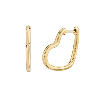 LOZRUNVE Trendy Jewelry 925 Silver 18k Gold Open Heart Shaped Hoop Huggie Earring 
LOZRUNVE Trendy Jewelry 925 Silver 18k Gold Open Heart Shaped Hoop Huggie Earring