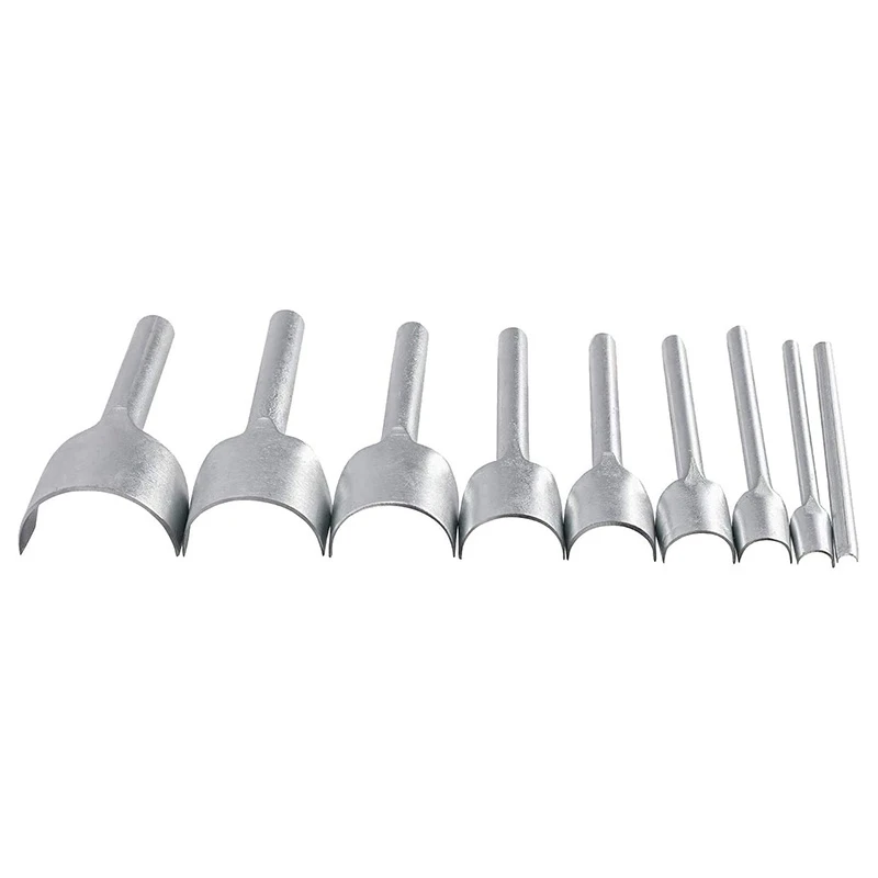 9PCS Semicircle Punch Shallow Semicircle Punch C-Type Punch Belt Tail-Cutting Punch DIY Leather Tool 5-45mm
9PCS Semicircle Punch Shallow Semicircle Punch C-Type Punch Belt Tail-Cutting Punch DIY Leather Tool 5-45mm