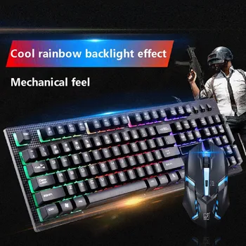 Rainbow Colorful LED Fashion Backlit Wired Keyboard Mouse Set Gaming Keyboard Gamer Mouse Keyboard Home Office PC Laptop Z0422
Rainbow Colorful LED Fashion Backlit Wired Keyboard Mouse Set Gaming Keyboard Gamer Mouse Keyboard Home Office PC Laptop Z0422