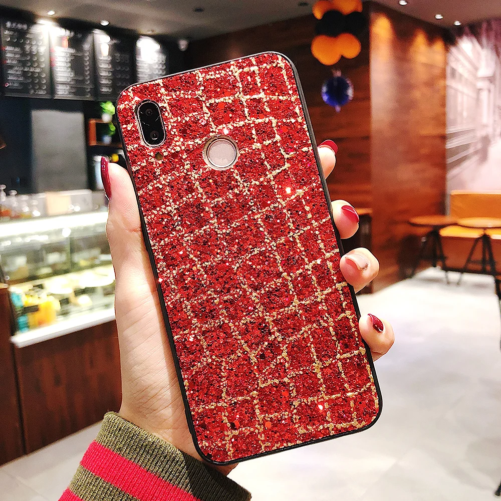 Bling Sequins Coque For Redmi 6 Pro Redmi 6A Redmi 4A Redmi Note 4X Redmi Note 5 Pro Xiaomi 8 6 6X 5X Luxury Golden Lines Cover (9)