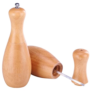Manual Pepper Mill Movement Kitchen Creative Bowling Crusher GrinderPure Natural Wood Design Kitchen Tools
Manual Pepper Mill Movement Kitchen Creative Bowling Crusher GrinderPure Natural Wood Design Kitchen Tools