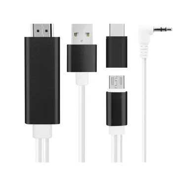 Micro USB C Type C To HDMI Converter Digital AV Cable 1.8m 1080P 2 In 1 Mirror Screen TV Stick adapter For HDTV Android
Micro USB C Type C To HDMI Converter Digital AV Cable 1.8m 1080P 2 In 1 Mirror Screen TV Stick adapter For HDTV Android