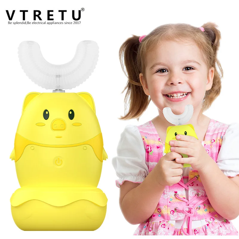 Electric Toothbrush Kids U Type 360 Sonic Tooth Brush USB Charging Silicone 3 modes Tooth cleaner Cartoon Pattern Children gift
Electric Toothbrush Kids U Type 360 Sonic Tooth Brush USB Charging Silicone 3 modes Tooth cleaner Cartoon Pattern Children gift
