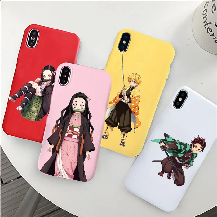 Мягкий ТПУ чехол Kamado Nezuko Kimetsu no Yaiba Demon Slayer для iphone 6/6s 6Plus/6splus 7 / 8 XS XM X 11 pro | Мобильные