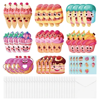 32pcs Valentine's Day Cards Dessert Cake Greeting Cards 8 Styles With 32pcs Envelopes 32pcs Stickers Super Valentines Pack
32pcs Valentine's Day Cards Dessert Cake Greeting Cards 8 Styles With 32pcs Envelopes 32pcs Stickers Super Valentines Pack