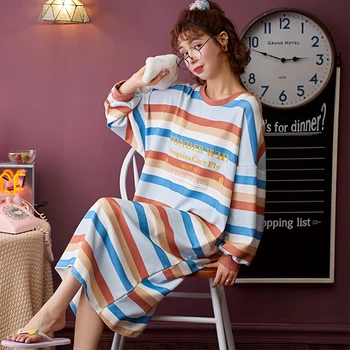 WAVMIT 2020 Autumn WinterWomen's Long Cotton Sleepwear Home Nightshirt Women Causal Sleepwear Loose Ladies Nightgown Women Dress
WAVMIT 2020 Autumn WinterWomen's Long Cotton Sleepwear Home Nightshirt Women Causal Sleepwear Loose Ladies Nightgown Women Dress