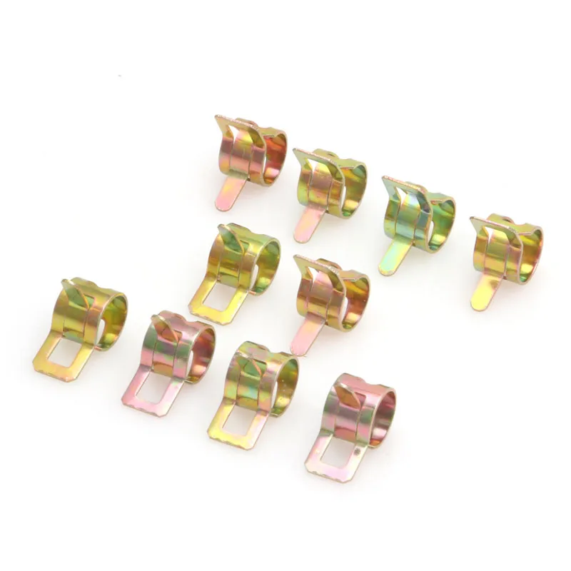 10Pcs 9mm/0.35 inch Spring Clip Fuel Oil Water Hose Tube Pipe Clamp Fastener L4MB
10Pcs 9mm/0.35 inch Spring Clip Fuel Oil Water Hose Tube Pipe Clamp Fastener L4MB