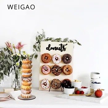 WEIGAO Wooden Wall Holds Donut Boards Stand Hanging Donuts Table Wedding Decoration Baby Shower Kids Birthday Party Decor 
WEIGAO Wooden Wall Holds Donut Boards Stand Hanging Donuts Table Wedding Decoration Baby Shower Kids Birthday Party Decor