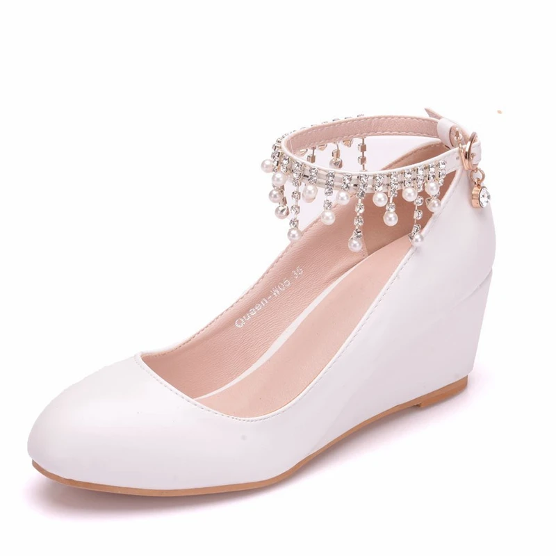 Dropshipping White Professional Women Work Office Rhinestone Shoes Wedges High Heels Pumps Wedding Bridal Woman Shoes XY-B0170
Dropshipping White Professional Women Work Office Rhinestone Shoes Wedges High Heels Pumps Wedding Bridal Woman Shoes XY-B0170