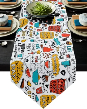 Cafe Doodle Teapot Cup Food Table Runner Home Party Dining Table Decorative Wedding Table Decoration Flower Cake Tablecloth
Cafe Doodle Teapot Cup Food Table Runner Home Party Dining Table Decorative Wedding Table Decoration Flower Cake Tablecloth