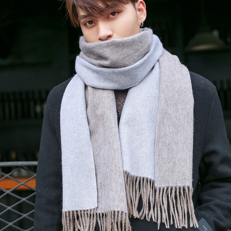 Two-sided Available Double-colored 100% Wool Scarf Men 2020 Warm Shawls and Wraps Male Solid Muffler Winter Pure Wool Scarves
Two-sided Available Double-colored 100% Wool Scarf Men 2020 Warm Shawls and Wraps Male Solid Muffler Winter Pure Wool Scarves