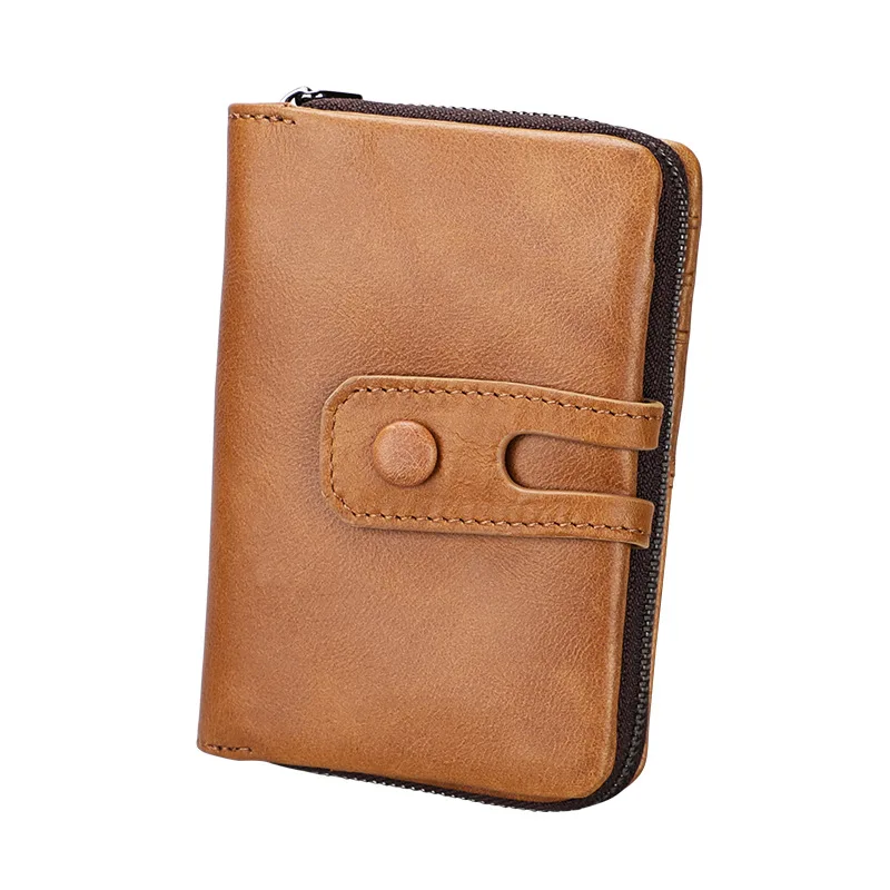 Vintage Designer Male Wallets 100% Genuine Leather Men Short Wallet Zipper & Hasp Cowhide Purse RFID Card Holder Coin Pocket
Vintage Designer Male Wallets 100% Genuine Leather Men Short Wallet Zipper & Hasp Cowhide Purse RFID Card Holder Coin Pocket