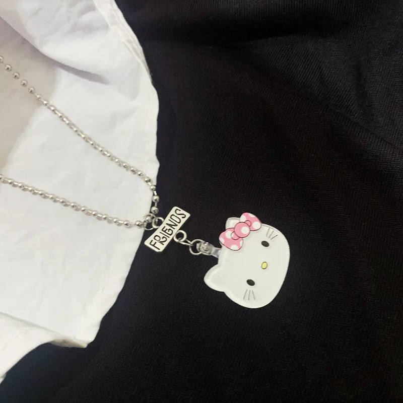 Korean Jewelry Cartoon Holle Kitty Necklaces Good Friend Pendant