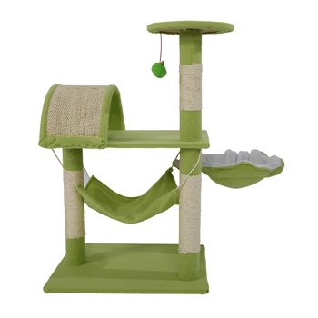 Cat Tree Toy Condo Cat Climbing Tree Multi-layer With Hammock Cat House Furniture Scratching Solid Wood Posts for Cats
Cat Tree Toy Condo Cat Climbing Tree Multi-layer With Hammock Cat House Furniture Scratching Solid Wood Posts for Cats