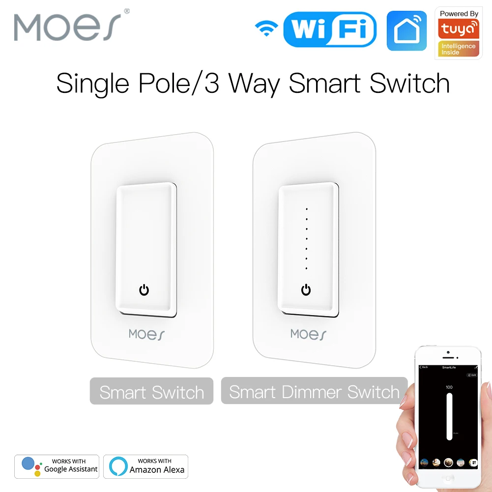 Tuya WiFi Smart Dimmer Light Switch Voice Control with Alexa Google Home Smart Life App Control Single Pole 3 Way Smart Home
Tuya WiFi Smart Dimmer Light Switch Voice Control with Alexa Google Home Smart Life App Control Single Pole 3 Way Smart Home