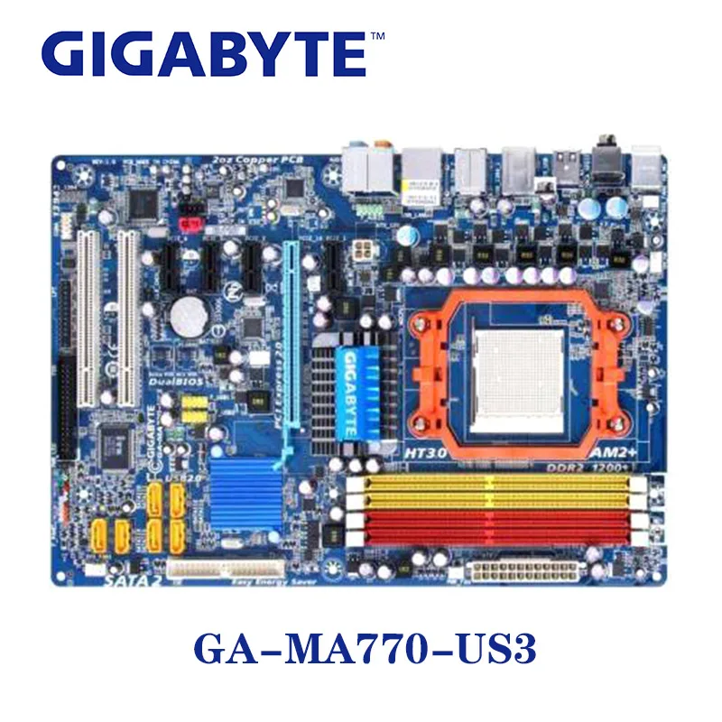 Розетка AM3 для AMD 770 Gigabyte GA MA770 US3 материнская плата DDR2 16 Гб настольная системная ATX