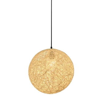 Rattan and Hemp Ball Chandelier Individual Creativity Spherical Rattan Nest Lampshade 20cm 
Rattan and Hemp Ball Chandelier Individual Creativity Spherical Rattan Nest Lampshade 20cm