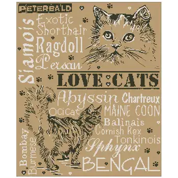 Loving cat animals patterns Counted Cross Stitch 11CT 14CT DIY Chinese Cross Stitch Kits Embroidery Needlework Sets home decor
Loving cat animals patterns Counted Cross Stitch 11CT 14CT DIY Chinese Cross Stitch Kits Embroidery Needlework Sets home decor
