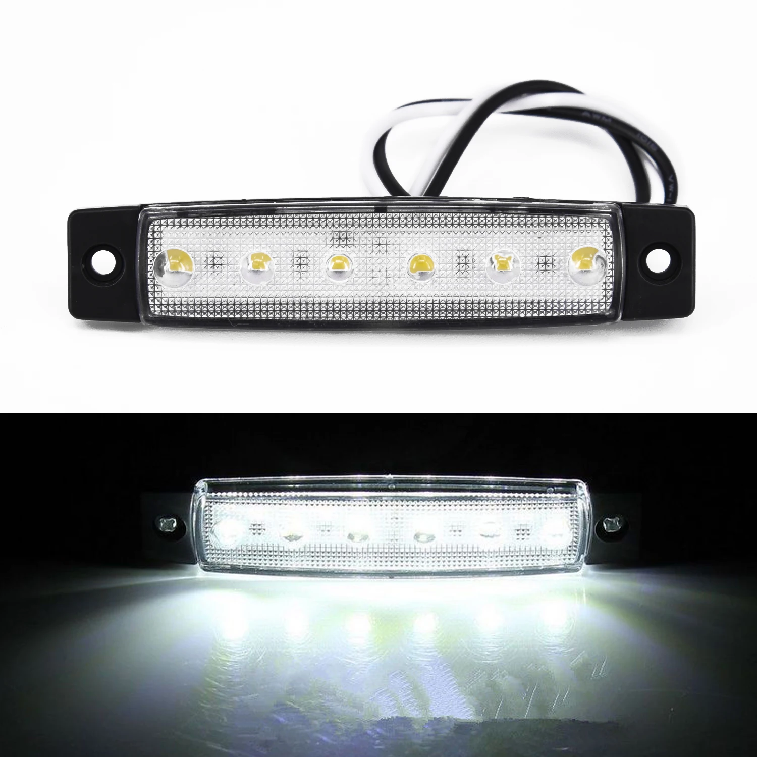 Car External Lights LED White 12V 6 LED Side Marker Light Waterproof For Trailer Truck Boat BUS Indicator RV Lamp
Car External Lights LED White 12V 6 LED Side Marker Light Waterproof For Trailer Truck Boat BUS Indicator RV Lamp
